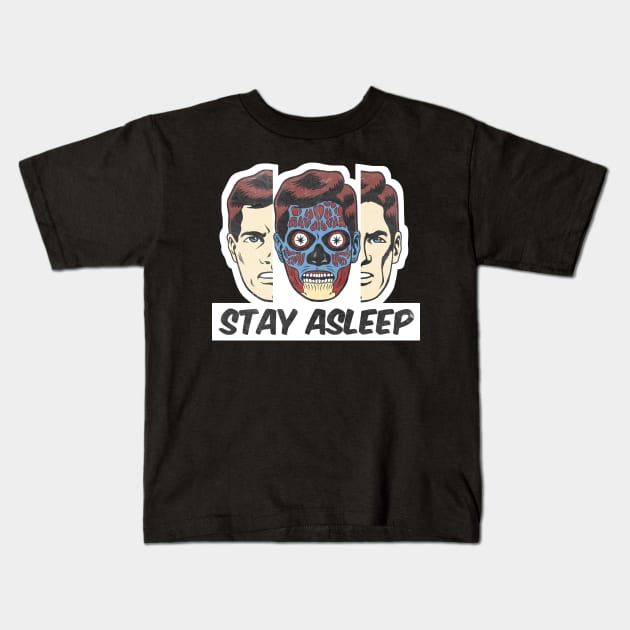 Stay Asleep Kids T-Shirt by Eman